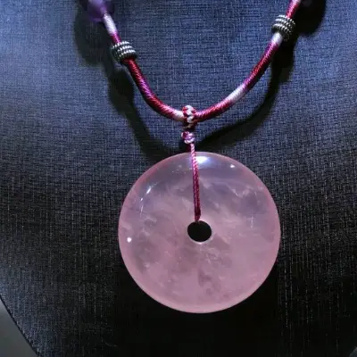 粉晶平安扣